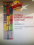 10 ball roman candle assorted