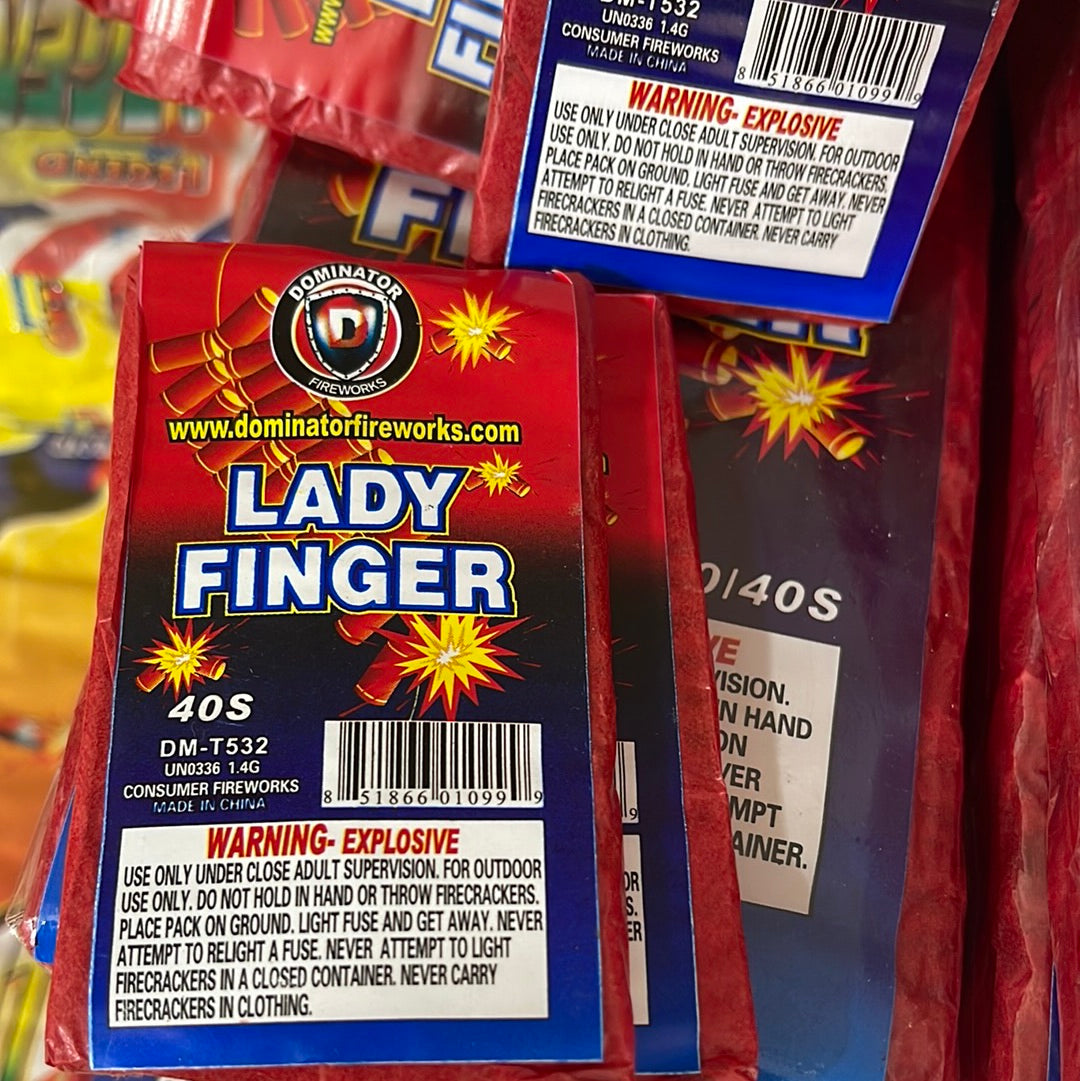 Lady Finger firecrackers PLUS works