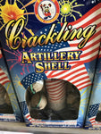 Crackling artillery shell