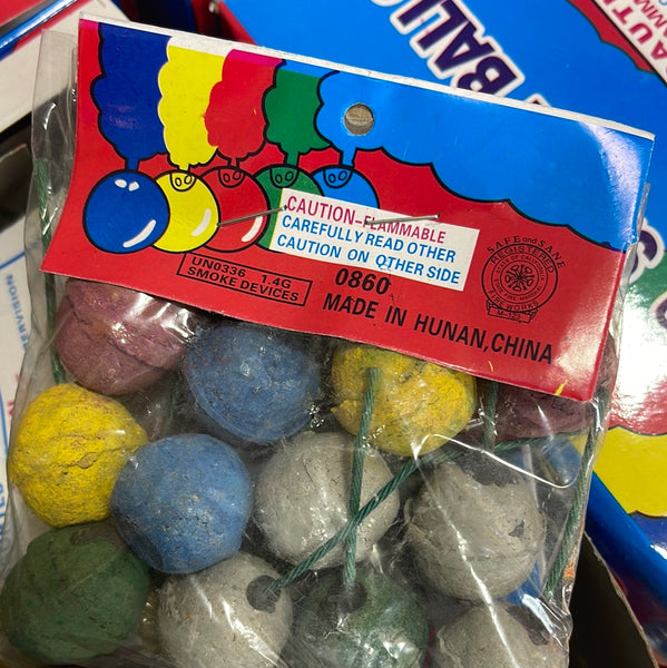 Assorted smoke balls