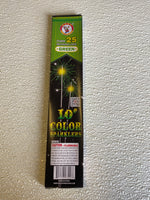 10 color sparkler - green/red/gold